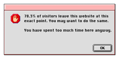 78.3% of visitors leave this website at this precise point